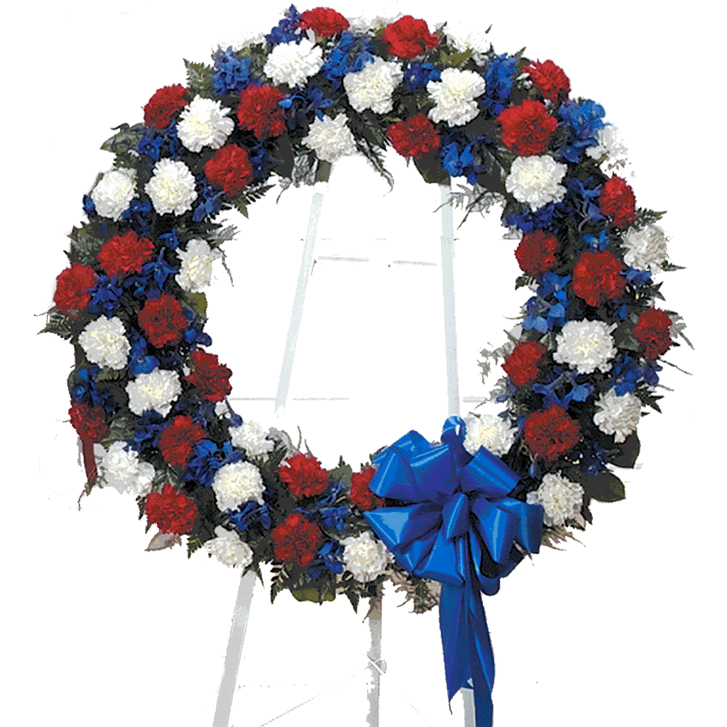 Red White Blue Standing Wreath