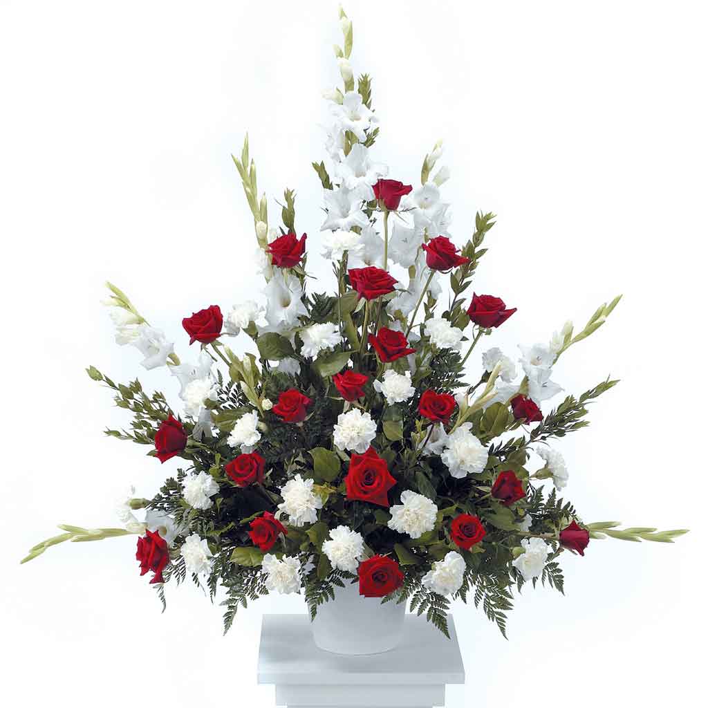 Susanne Rosing: Red And White Flowers Funeral - Check spelling or type ...