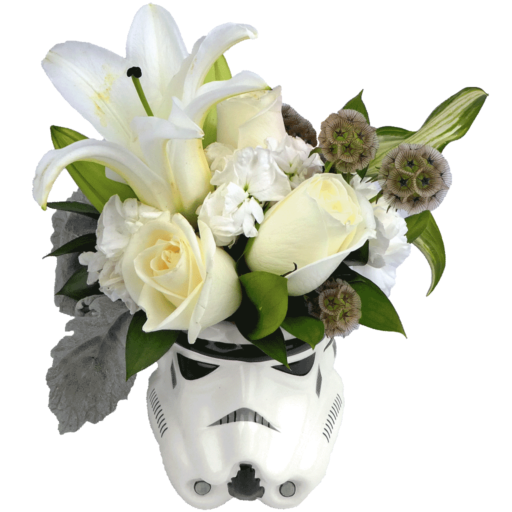 Star Wars Stormtrooper Flower Mug | Flowers | Disney Flowers | Karin's Florist