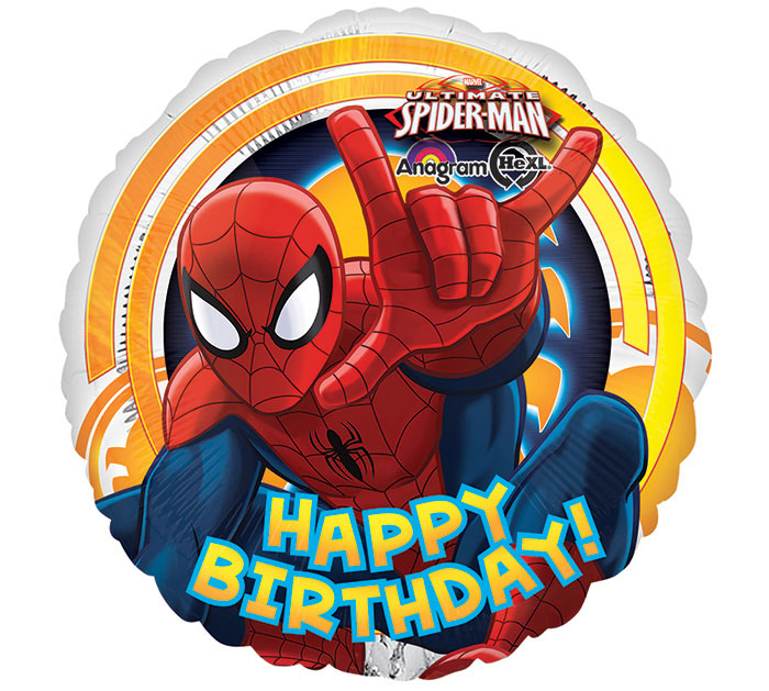 Happy Birthday Spider-man Foil Balloon from Karin's Florist