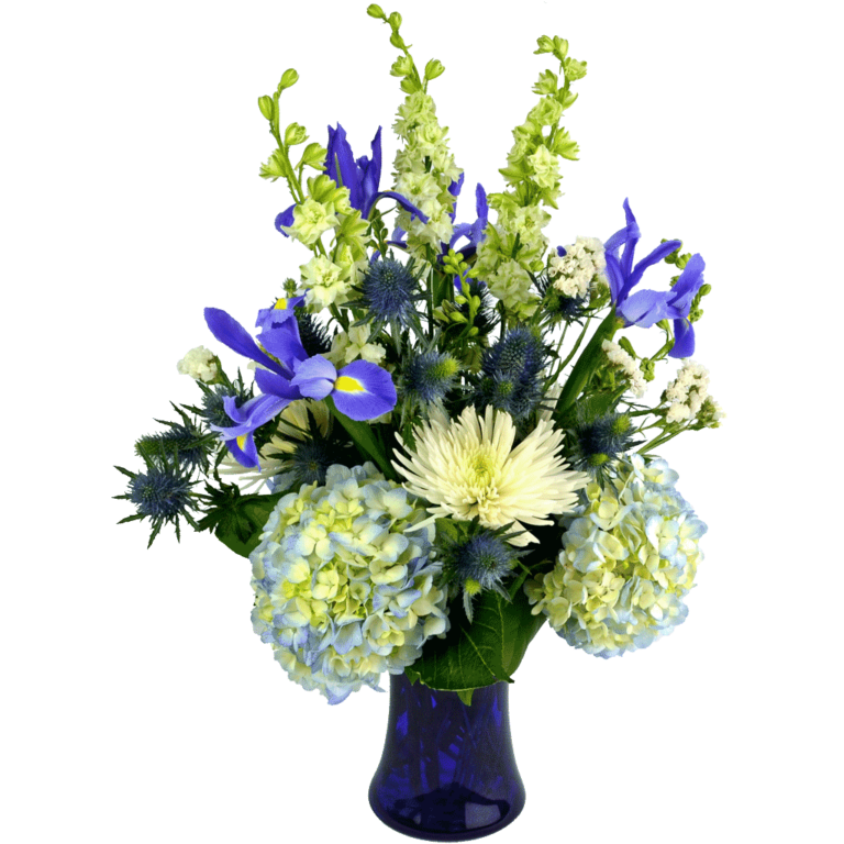 Blue Skies Bouquet designed by award winning Karin's Florist