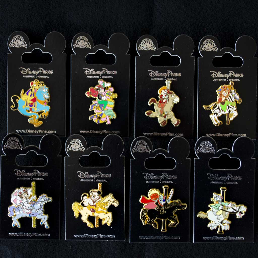 Limited Edition Disney Carousel Pins - 8 Pin Set