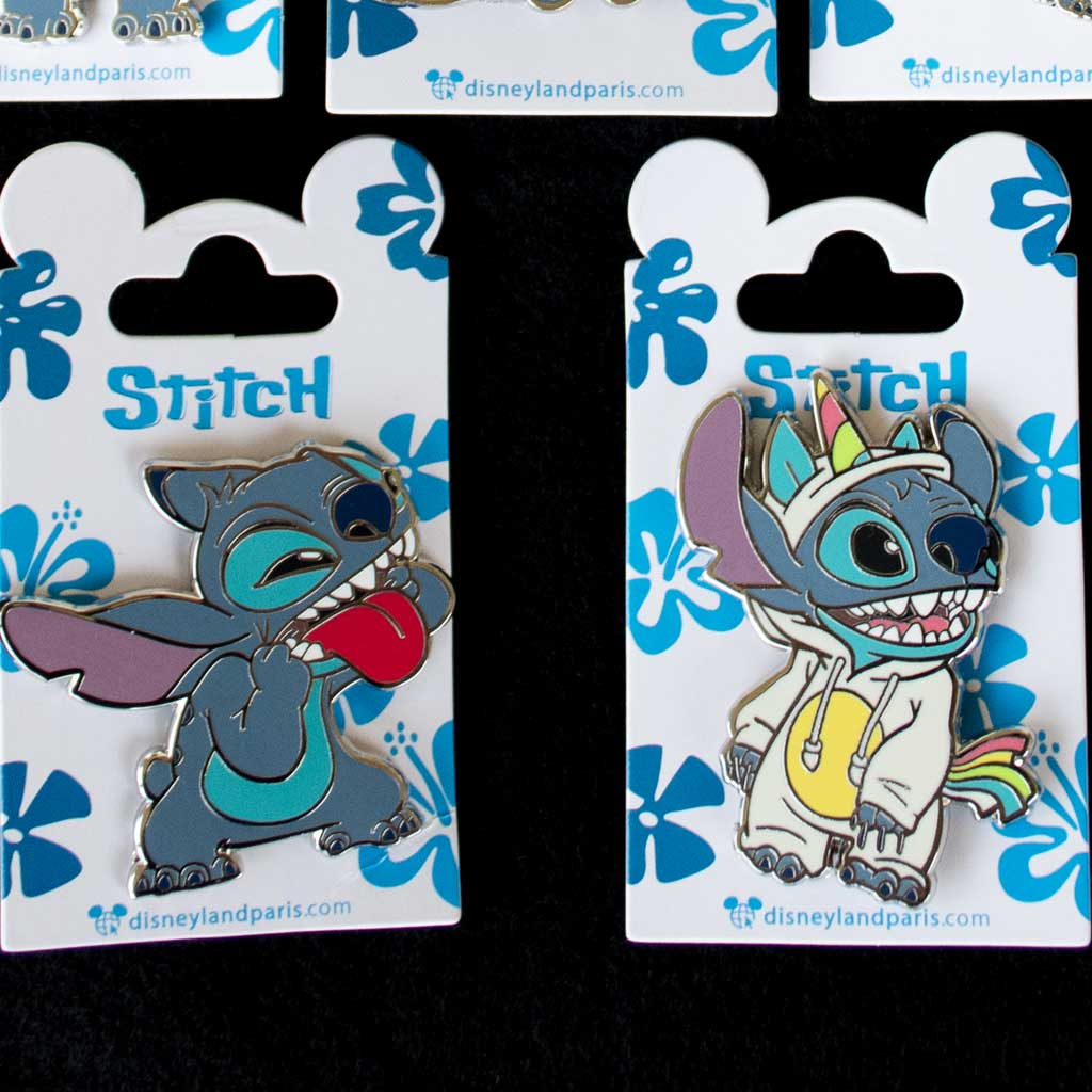 So many Stitch pins 💙📌 Definitely in love with Disneyland Paris for