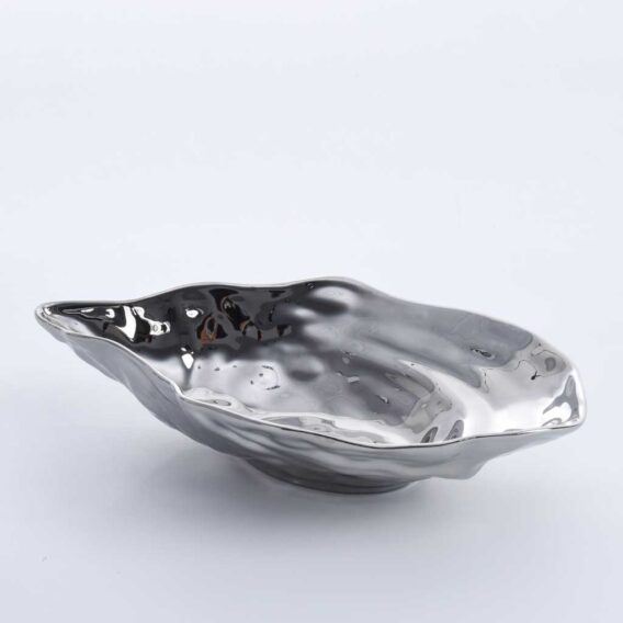 Titanium Porcelain Medium Oyster Bowl